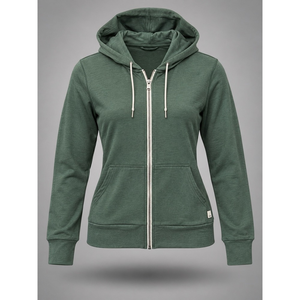 Vuori Halo Performance Zip Up Hoodie Green VW268 Womens Large